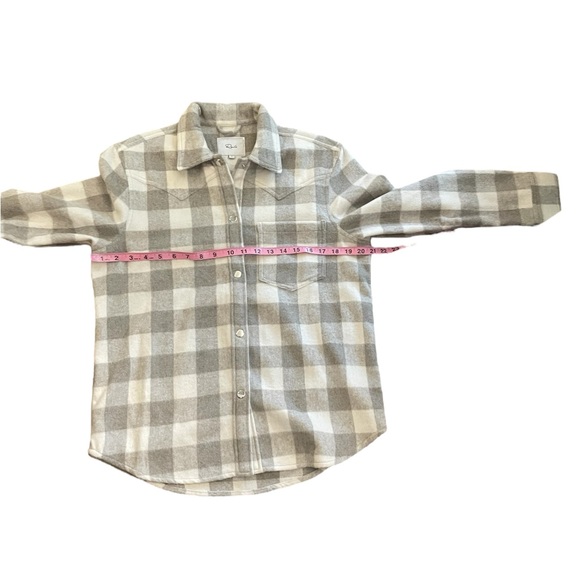 RAILS Tripp Shirt Jacket Plaid Ivory Rain - Picture 12 of 13